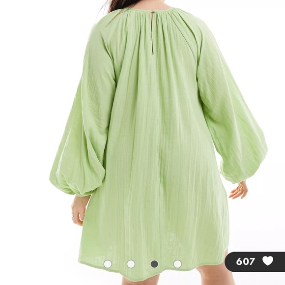 ASOS Curve Double Cloth Trapeze Mini Dress - Picture 3 of 3